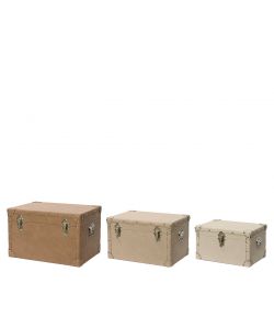 Baule in similpelle Marrone Grande