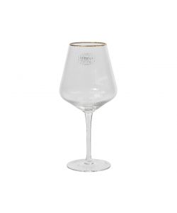 Kitchen Goods Calice Elegante con Bordo Dorato - 10x22cm