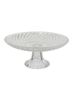 Alzatina Vetro Trasparente per Dolci - Tavola Natalizia - 20x9 cm