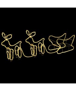 Renne e Slitta Decorazione Natalizia per Esterni 576 LED