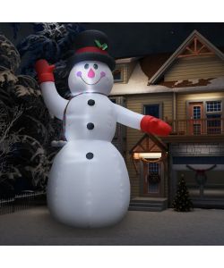 Pupazzo di Neve Natalizio Gonfiabile con LED IP44 600cm XXL