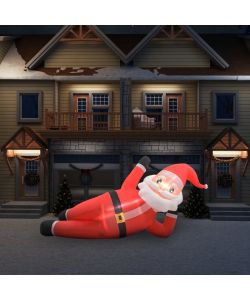 Babbo Natale Gonfiabile con LED IP44 Rosso 360 cm XXL