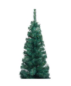 Albero di Natale Artificiale Sottile Supporto Verde 180 cm PVC