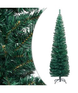 Albero di Natale Artificiale Sottile Supporto Verde 180 cm PVC