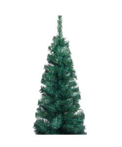 Albero di Natale Artificiale Sottile Supporto Verde 240 cm PVC