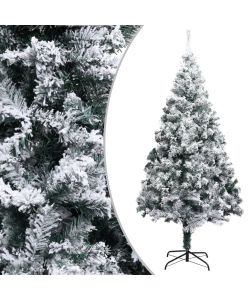 Albero di Natale Artificiale con Neve Verde 180 cm PVC