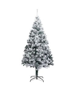 Albero di Natale Artificiale con Neve Verde 210 cm in PVC