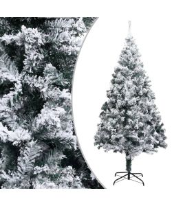 Albero di Natale Artificiale con Neve Verde 210 cm in PVC