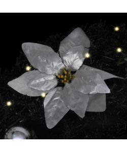 Ghirlanda Natalizia con Luci a LED Nera 2,7 m in PVC