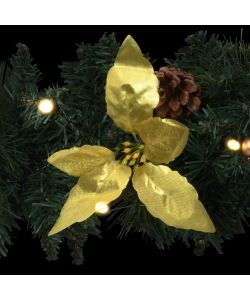 Ghirlanda di Natale con Lucine LED Verde 60 cm in PVC