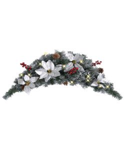 Ghirlanda di Natale ad Arco con Lucine LED Verde 90 cm in PVC