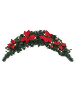 Ghirlanda di Natale ad Arco con Lucine LED Verde 90 cm in PVC