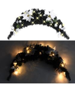 Ghirlanda di Natale ad Arco con Lucine LED Verde 90 cm in PVC