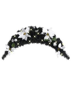 Ghirlanda di Natale ad Arco con Lucine LED Verde 90 cm in PVC