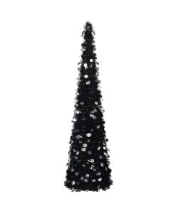 Albero di Natale Artificiale Apribile Nero 180 cm PET
