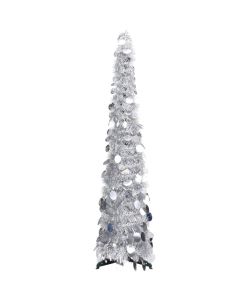Albero di Natale Artificiale Apribile Argento 120 cm PET