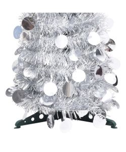 Albero di Natale Artificiale Apribile Argento 180 cm PET