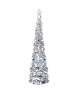 Albero di Natale Artificiale Apribile Argento 180 cm PET