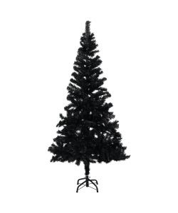 Albero di Natale Artificiale con Supporto Nero 180 cm PVC