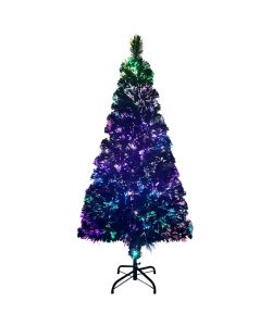 Albero di Natale Artificiale Supporto Verde 150 cm Fibra Ottica