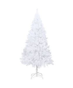 Albero di Natale Artificiale con Rami Folti Bianco 210 cm PVC
