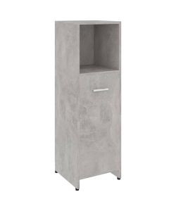 Armadio da Bagno Grigio Cemento 30x30x95 cm in Truciolato 802592