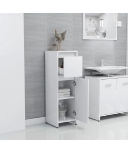 Armadio da Bagno Bianco 30x30x95 cm in Legno Multistrato 802660