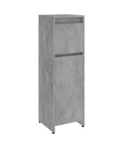 Armadio da Bagno Grigio Cemento 30x30x95 cm in Truciolato 802664