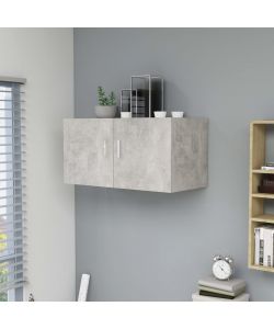 Armadietto da Parete Grigio Cemento 80x39x40 cm in Truciolato