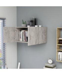 Armadietto da Parete Grigio Cemento 80x39x40 cm in Truciolato