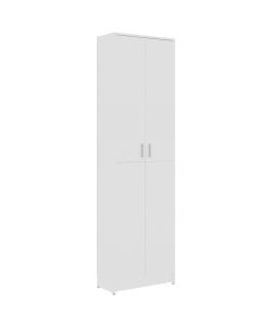 vidaXL Armadio per Ingresso Bianco in Legno Multistrato - 55x25x189 cm