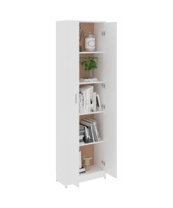 vidaXL Armadio per Ingresso Bianco in Legno Multistrato - 55x25x189 cm
