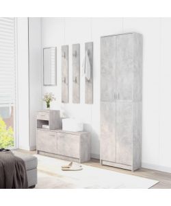 vidaXL Armadio per Ingresso Grigio Cemento 55x25x189 cm