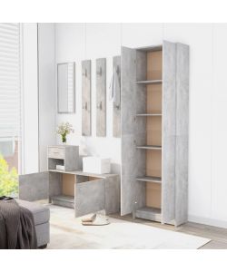 vidaXL Armadio per Ingresso Grigio Cemento 55x25x189 cm