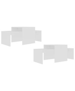 vidaXL Tavolino da Salotto Bianco 100x48x40 cm in Legno Multistrato