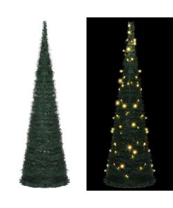 Albero di Natale Artificiale Pop-up Stringa a LED Verde 150 cm