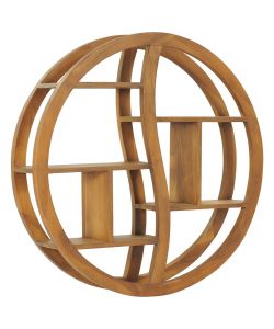Mensola Yin Yang 80x17,5x80 cm in Legno Massello di Teak