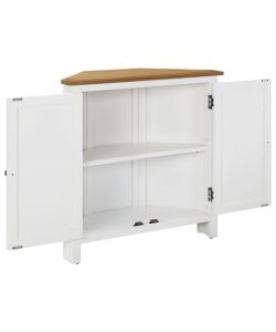 vidaXL Armadietto ad Angolo in Rovere e Acacia - 80x33,5x78 cm Marrone
