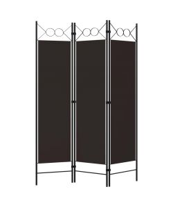 vidaXL Paravento 3 Pannelli Marrone 120x180 cm - Divisorio Decorativo