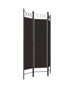 vidaXL Paravento 3 Pannelli Marrone 120x180 cm - Divisorio Decorativo
