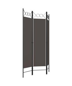 vidaXL Paravento 3 Pannelli Antracite 120x180 cm - Divisorio Decorativo