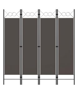 vidaXL Paravento 4 Pannelli Antracite 160x180 cm - Divisorio Decorativo