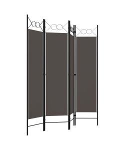 vidaXL Paravento 4 Pannelli Antracite 160x180 cm - Divisorio Decorativo