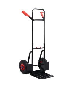  Carrello a Mano Telescopico 200 kg Nero e Rosso