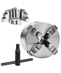 Mandrino per Tornio a 4 Griffe Autocentrante 80 mm in Acciaio