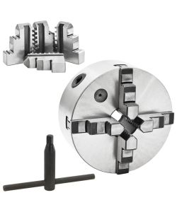Mandrino per Tornio a 4 Griffe Autocentrante 160 mm in Acciaio