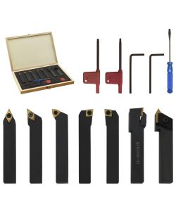 Set di Utensili Indicizzabili per Tornitura 12 pz 16x16mm 100mm