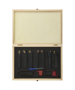 Set di Utensili Indicizzabili per Tornitura 12 pz 16x16mm 100mm