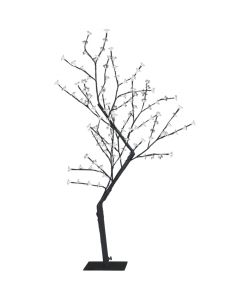 Albero di Natale 128 LED Bianco Caldo Ciliegio in Fiore 120 cm