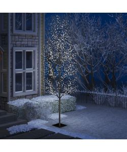 Albero di Natale 1200 LED Bianco Freddo Ciliegio in Fiore 400cm